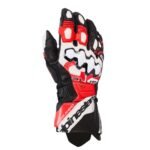 ALPINESTARS GP PLUS R V3 LEATHER GLOVES BLACK BRIGHT RED