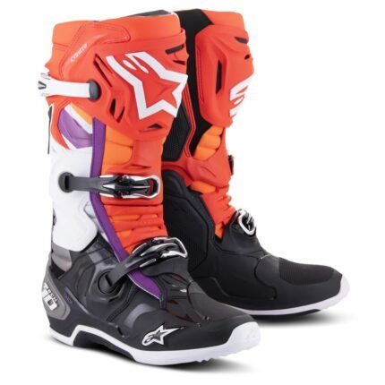 ALPINESTARS TECH 10 BOOTS BLACK RED FLUO