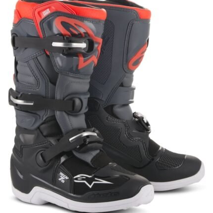 ALPINESTARS YOUTH TECH 7S BOOTS BLACK DARK GRAY