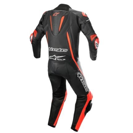 ALPINESTARS FUSION 1-PIECE LEATHER SUIT BLACK RED