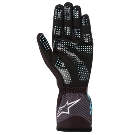 ALPINESTARS TECH-1 K RACE V2 CARBON GLOVES BLACK TURQUOISE