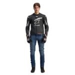 ALPINESTARS GP PLUS R V4 RIDEKNIT LEATHER JACKET BLACK