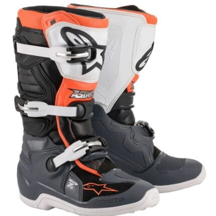 ALPINESTARS YOUTH TECH 7S BOOTS BLACK ORANGE