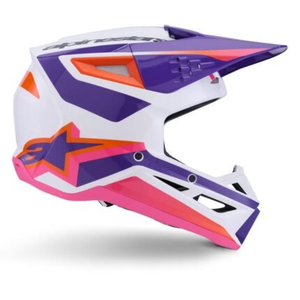 ALPINESTARS SM3 HEAT HELMET ECE06/DOT WHITE PURPLE