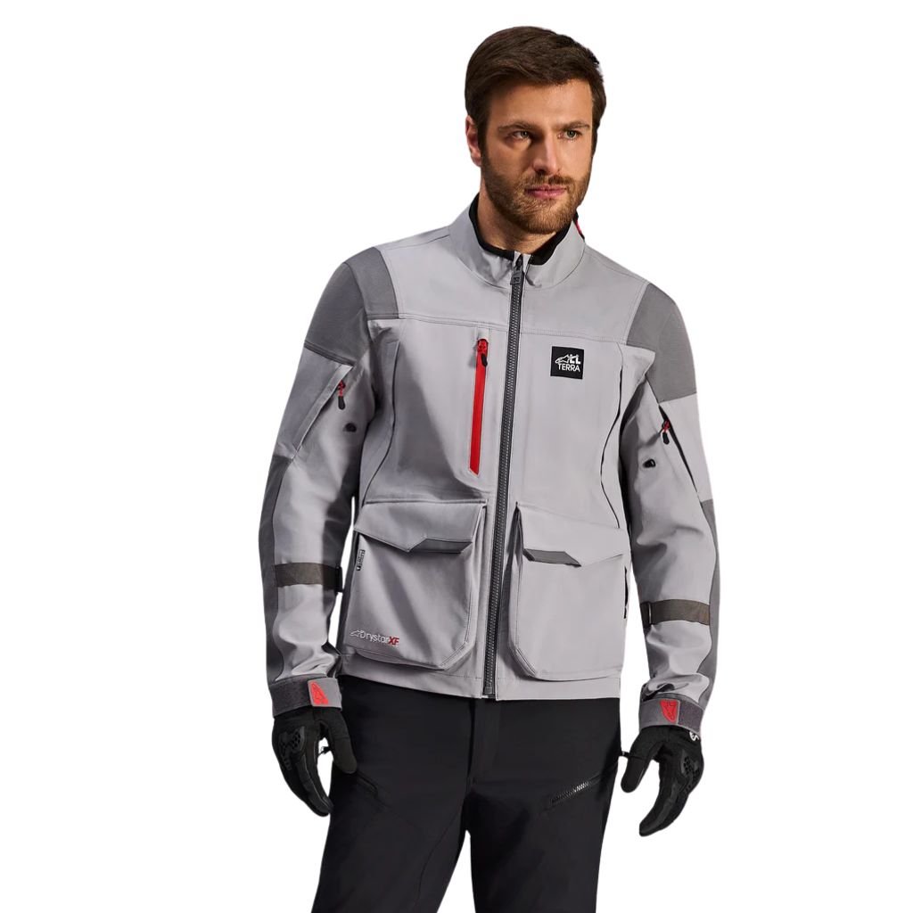 ALPINESTARS MAXDURA DRYSTAR XF LAMINATED ARMORED SHELL MID GRAY PREMIUM WATERPROOF MOTORCYCLE RIDING JACKET ALPINESTARS MAXDURA DRYSTAR XF LAMINATED ARMORED SHELL MID GRAY