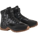 ALPINESTARS CR-6 DRYSTAR RIDING SHOES BLACK GRAY CAMO