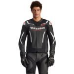 ALPINESTARS GP FORCE V2 AIR LEATHER JACKET BLACK WHITE