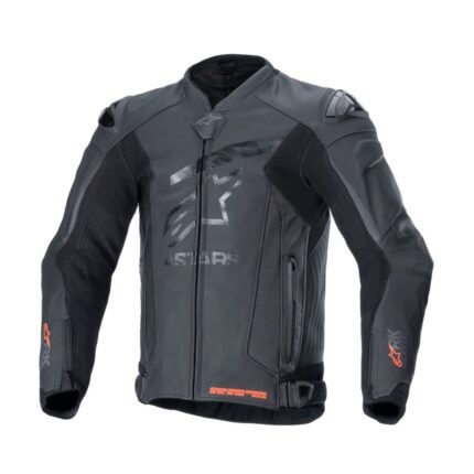 ALPINESTARS GP PLUS R V4 RIDEKNIT LEATHER JACKET BLACK