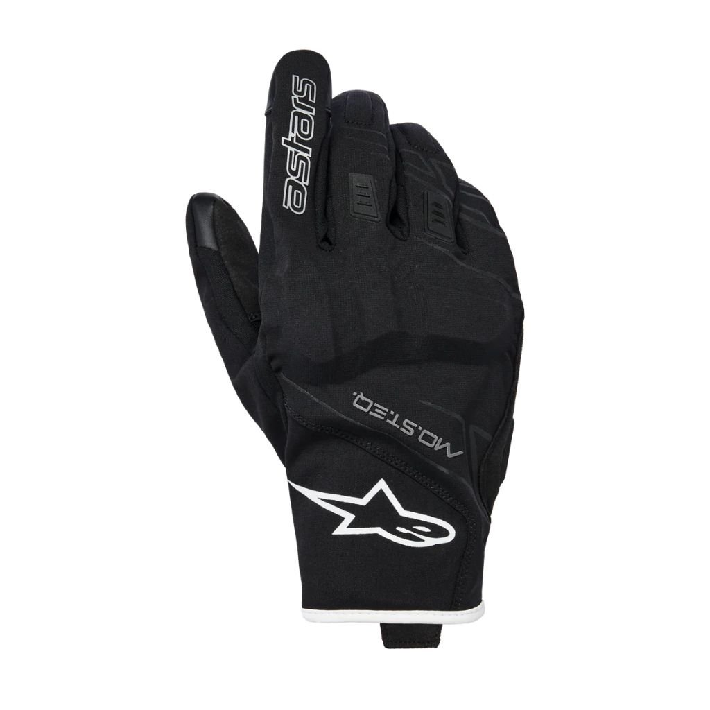 ALPINESTARS MOBLAST WP GLOVES IN BLACK WITH WATERPROOF MOTORCYCLE RIDING PROTECTION ALPINESTARS MOBLAST WP GLOVES BLACK