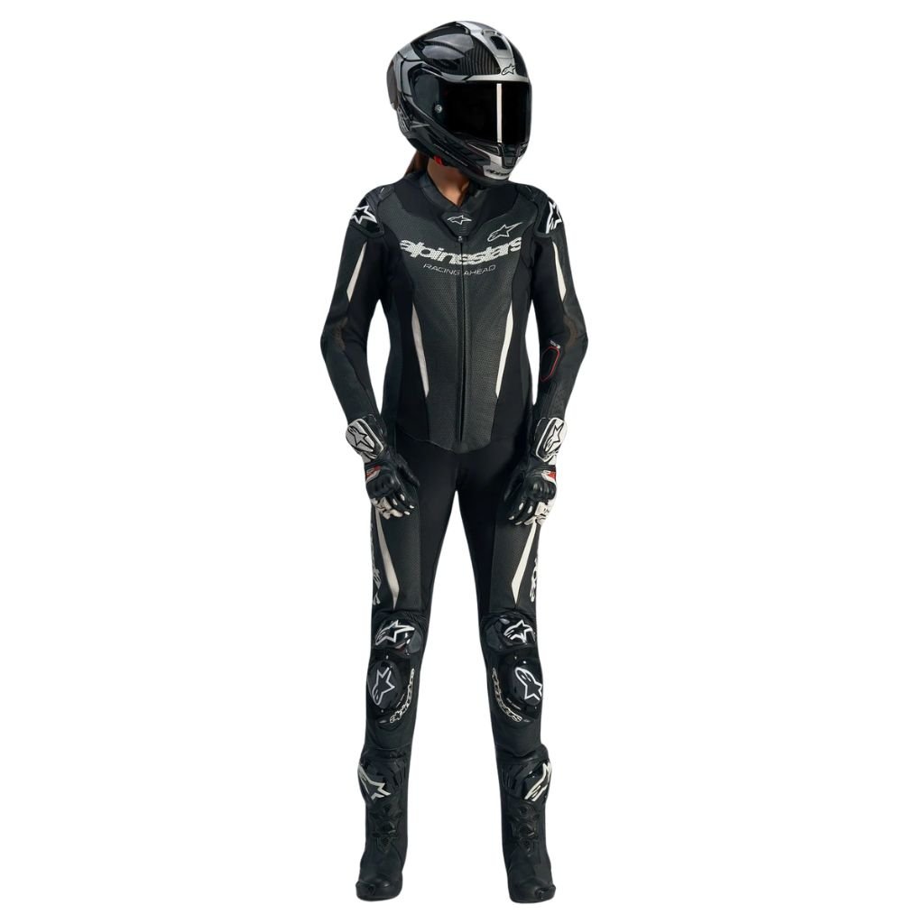 ALPINESTARS WOMEN STELLA GP-R7 LEATHER 1 PIECE SUIT BLACK MOTORCYCLE RACING GEAR ALPINESTARS WOMEN STELLA GP-R7 LEATHER SUIT 1PIECE BLACK