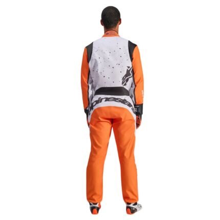 ALPINESTARS KMX-9 V3 GRAPHIC 6 SUIT WHITE ORANGE