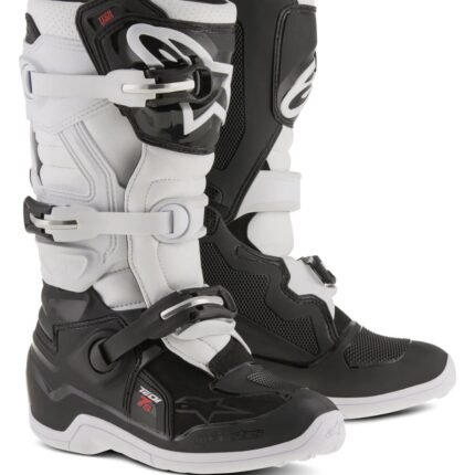 ALPINESTARS YOUTH TECH 7S BOOTS BLACK WHITE