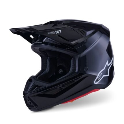 ALPINESTARS S-M7 SOLID HELMET ECE06/DOT BLACK GLOSSY