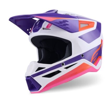 ALPINESTARS SM3 HEAT HELMET ECE06/DOT WHITE PURPLE
