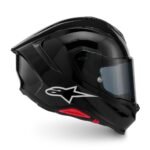 ALPINESTARS S-R7 SOLID HELMET ECE06/DOT BLACK GLOSSY