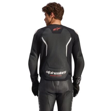 ALPINESTARS GP FORCE V2 AIR LEATHER JACKET BLACK WHITE