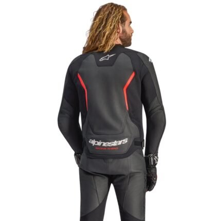 ALPINESTARS GP FORCE V2 LEATHER JACKET BLACK RED
