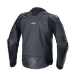 ALPINESTARS GP PLUS R V4 RIDEKNIT LEATHER JACKET BLACK