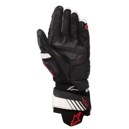 ALPINESTARS GP PLUS R V3 LEATHER GLOVES BLACK RED FLUO