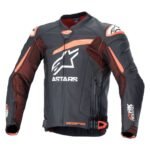 ALPINESTARS GP PLUS R V4 RIDEKNIT LEATHER JACKET ORANGE