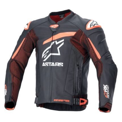 ALPINESTARS GP PLUS R V4 RIDEKNIT LEATHER JACKET ORANGE