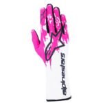 ALPINESTARS TECH-1 K V3 GLOVES WHITE FUCHSIA