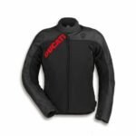 DUCATI LEATHER-FABRIC JACKET LOGO C1 WOMAN
