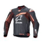 ALPINESTARS GP PLUS R V4 RIDEKNIT LEATHER JACKET ORANGE