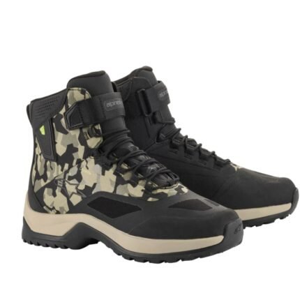 ALPINESTARS CR-6 DRYSTAR RIDING SHOES BLACK GRAY CAMO