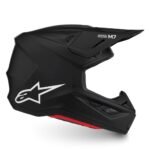 ALPINESTARS S-M7 SOLID HELMET ECE06 DOT BLACK GLOSSY LIGHTWEIGHT PROTECTIVE HELMET