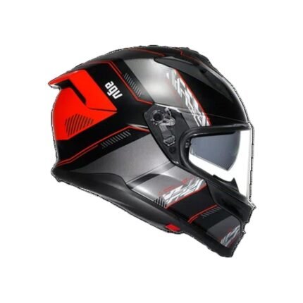 AGV K7 MATT BLACK RED MOTORBIKE FULL FACE HELMET