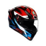 AGV BLACK/RED/BLUE - MOTORBIKE FULL FACE HELMET