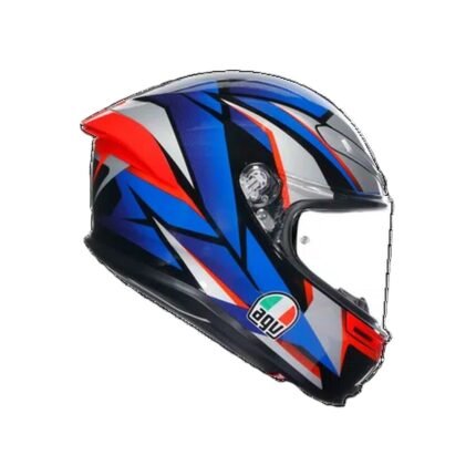 AGV K6 S SLASHCUT BLACK BLUE RED MOTORBIKE FULL FACE HELMET