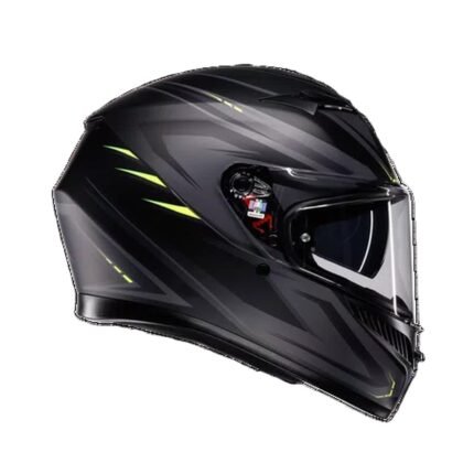AGV K3 DOT E2206 SYTH MATT BLACK YELLOW FLUO FULL FACE HELMET
