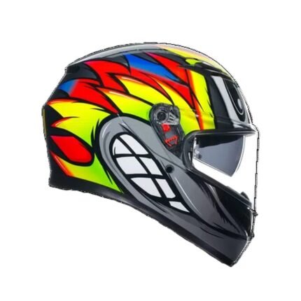 AGV K3 DOT E2206 BIRDY 2.0 GREY YELLOW RED FULL FACE HELMET