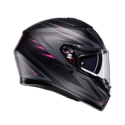 AGV K3 SYTH MATT BLACK/PINK - MOTORBIKE FULL FACE HELMET
