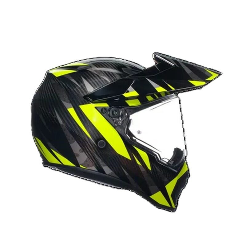 AGV AX9 CARBON/GREY/YELLOW FLUO - MOTORBIKE FULL FACE HELMET