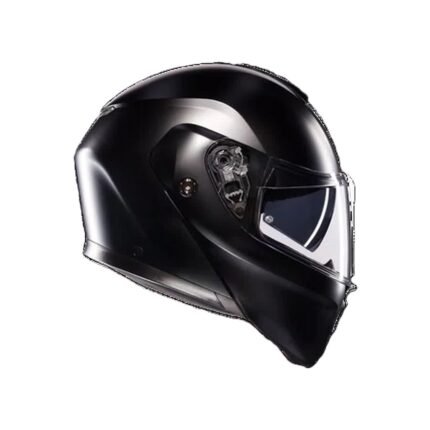 AGV MATT BLACK - MOTORBIKE FLIP-UP HELMET DOT (E2206)